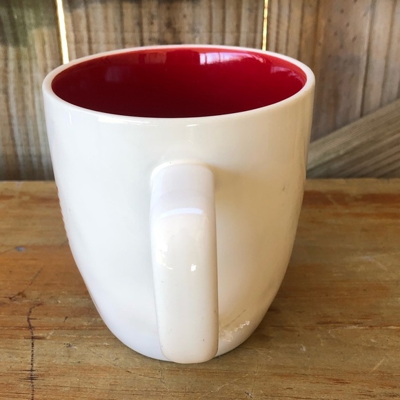 Rae Dunn American Flag Fourth of July Large 16oz Coffee Mug Tea Cup Red Interior - Picture 3 of 8